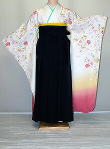 【レンタル】振袖、袴（はかま）レンタル【白・薄色系】【HF303】標準/小柄/S寸/M寸/7号/9号/11号/13号/冬春キャンペーン