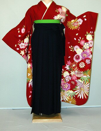 Rakuten - 【レンタル】振袖、袴（はかま）レンタル【赤・ピンク・赤紫系】【HF754】標準/L寸/7号/9号/11号/13号/冬春キャンペーン