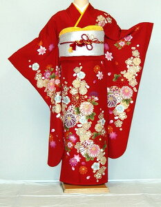 【レンタル】振袖レンタル【赤・ピンク・赤紫系】【RF761】標準/L寸/7号/9号/11号/13号/春冬キャンペーンネット通販