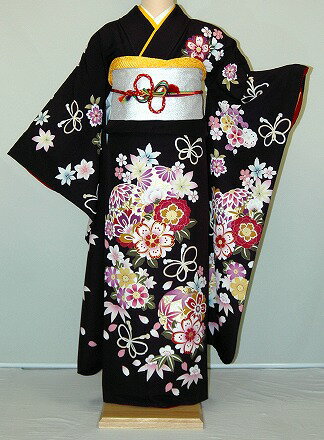 Rakuten - 【レンタル】振袖レンタル【青・青紫・緑系】【RS763】標準/L寸/7号/9号/11号/13号 冬春キャンペーン