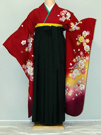 Rakuten - 【レンタル】振袖、袴（はかま）レンタル【赤・ピンク・赤紫系】【HF788】標準/L寸/7号/9号/11号/13号/冬春キャンペーン