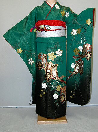Rakuten - 【レンタル】振袖レンタル【青・青紫・緑系】【RF308】標準/小柄/S寸/M寸/7号/9号/11号/13号/春冬キャンペーン