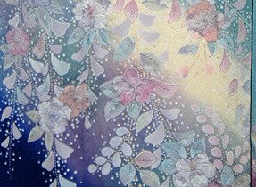 【レンタル】振袖、袴（はかま）レンタル【青・青紫・緑系】【HF795】標準/L寸/7号/9号/11号/13号/冬春キャンペーン