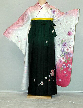 Rakuten - 【レンタル】振袖、袴（刺繍はかま）レンタル【白・薄色系】【HF803】標準/L寸/7号/9号/11号/13号/冬春キャンペーン