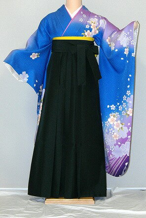 Rakuten - 【レンタル】振袖、袴（はかま）レンタル【青・青紫・緑系】【HF323】標準/小柄/S寸/M寸/7号/9号/11号/13号/冬春キャンペーン