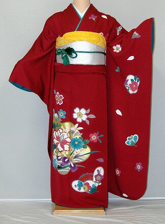 【レンタル】振袖レンタル【赤・ピンク・赤紫系】【RS900】ワイドサイズ/ゆったり/大きい/幅広/2L/3L/1..