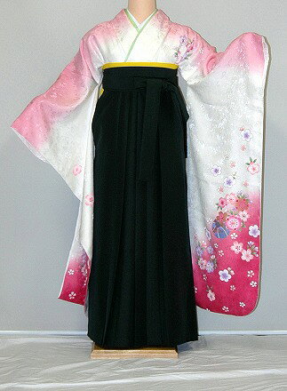 Rakuten - 【レンタル】振袖、袴（はかま）レンタル【白・薄色系】【HF943】標準/L寸/7号/9号/11号/13号/冬春キャンペーン