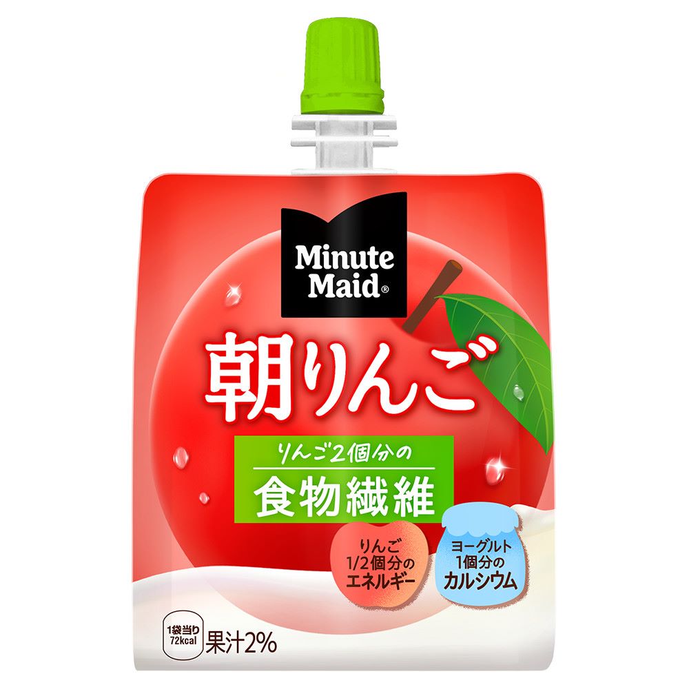 コカ・コーラ ミニッツメイド朝リンゴ 180gパウチ 24本入×1ケース