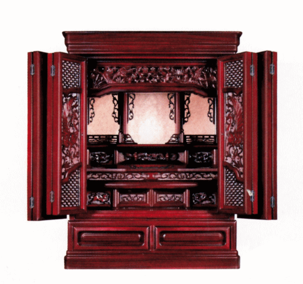 仏壇 小型仏壇 紫檀 花障子 上置28号
