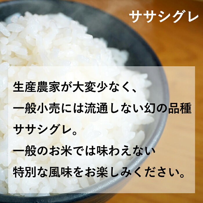 農薬・化学肥料を使わずに育成させた、自然本来の味　ササシグレ 白米 "So" 4.5kg 令和7年度産 幻の希少品種 LIFETIME ORIGINAL米　宮城県石巻市より農家直送 ゴムクロワン(送料込み)