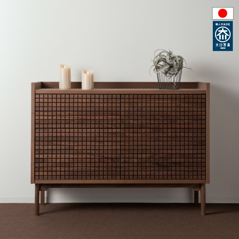 Rakuten - 125 サイドボード無垢 日本製 国産 大川家具 おしゃれ 北欧風 木 選べる素材