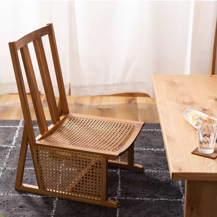 フロアチェア W42×D51.5×H67×SH25.5 ( ラタンチェア チェア 椅子 ラタン 1人掛け フロアチェア ナチュ..