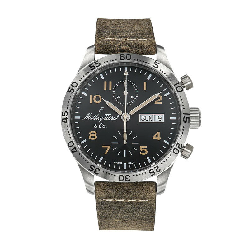 サイズ フェイス：約 φ42mm×16mm（リューズ除く） 色 ダイヤル：ブラックケース：シルバーストラップ：ブラウン 素材 ケース：ステンレススティール316L風防：サファイアガラスストラップ：レザー ムーブメント 自動巻 Landero...