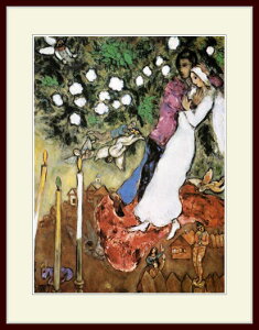 シャガール・「三本のろうそく」