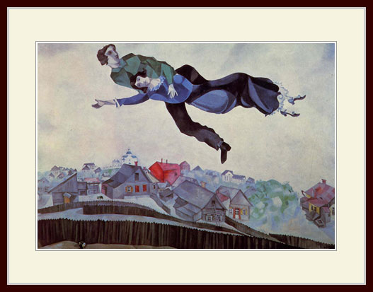 シャガール・「街の上の恋人たち」