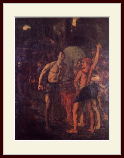 ルオー・「挽臼を廻すサムソン」