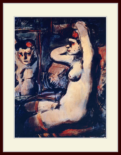 乐天商城 - ルオー・「鏡の前の娼婦」