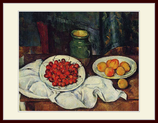 セザンヌ・「さくらんぼと桃」