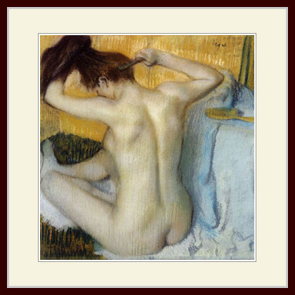 ドガ・[髪を梳る女]