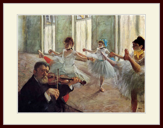 ドガ・[バレエ学校、ダンスのレッスン]