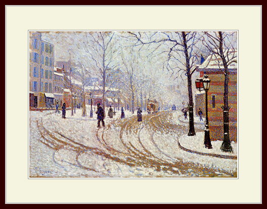 シニャック[クリシー大通り、雪のクリシー広場]