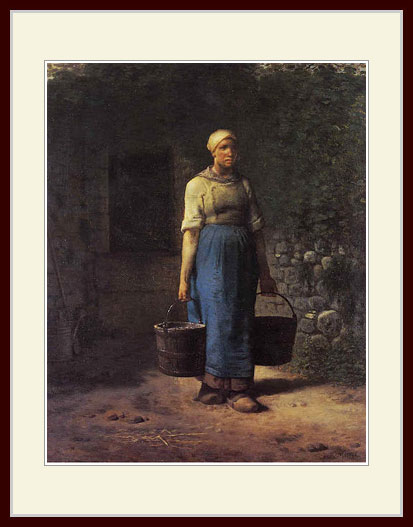 乐天商城 - ミレー・「井戸から戻る農婦」