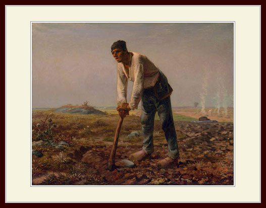 樂天商城 - ミレー・[鍬を持つ男]