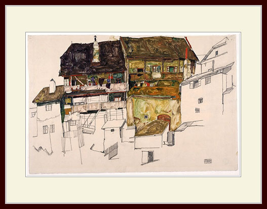 エゴンシーレ[Egon Schiele -Old Houses in Krumau]