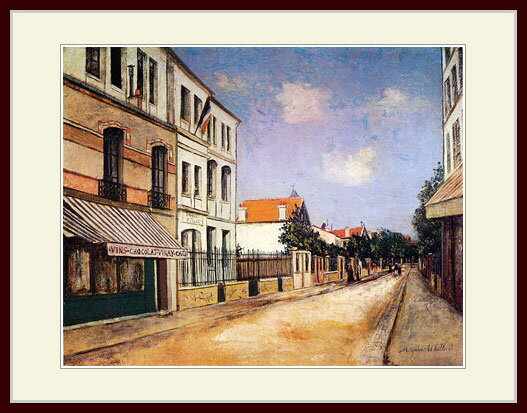 ユトリロ・「アスニエール村の通り」