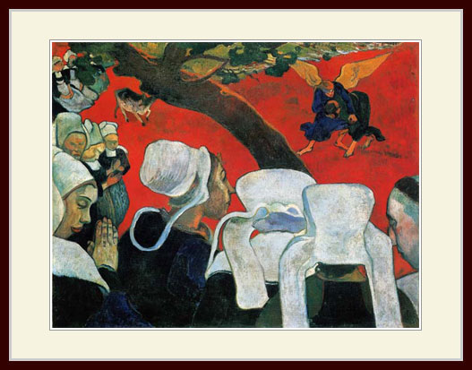 ゴーギャン・「説教のあとの幻影：ヤコブと天使の格闘」