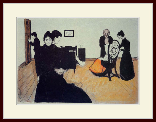 ムンク・「病室での死」