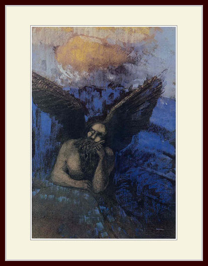 ルドン・「岩に寄るスフィンクス」