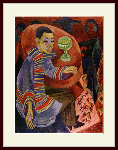 乐天商城 - キルヒナー・「酒を飲む男、自画像」