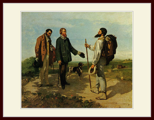 クールベ・「出会い（こんにちは、クールベさん）」