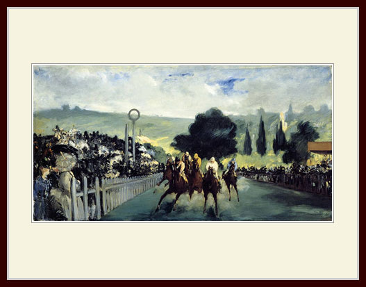 新品 馬騎手の絵画 小玉英章作 競馬 絵画