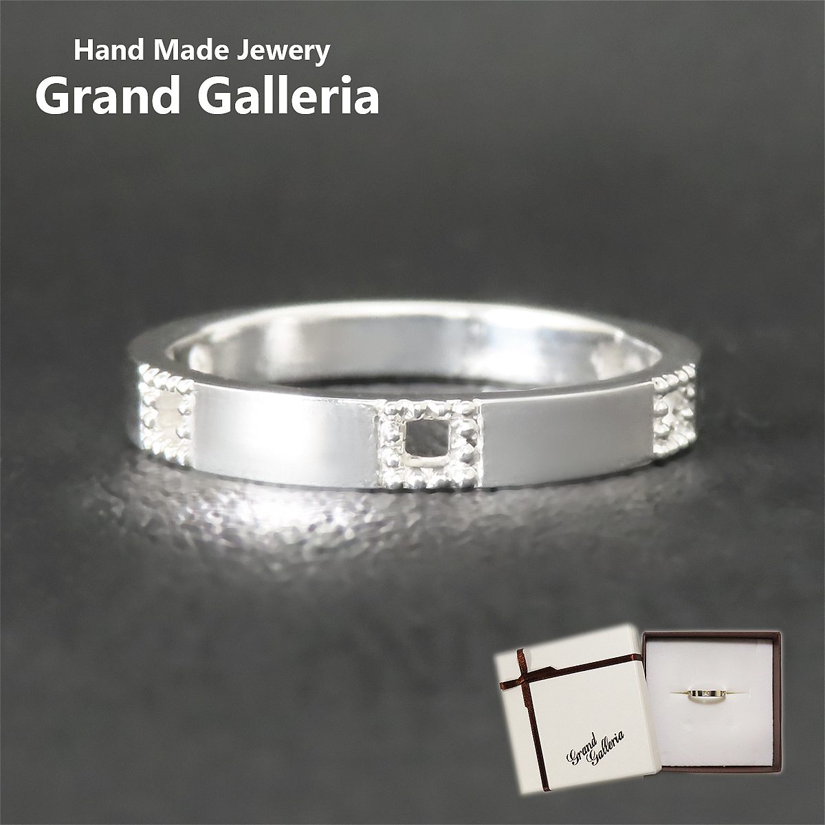 ミル打ちリング指輪シルバー925ミ...