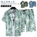 アロハシャツ セットアップ メンズ 花柄 総柄 夏 半袖 シャツ ハーフパンツ 上下セット ショートパンツ 2点セット フラワー トップス カジュアルシャツ 短パン 半ズボン ビーチウェア 涼しい 吸汗速乾 M-5XL 夏服 送料無料