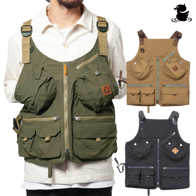 grn outdoor TEBURA VEST 21 go9203q ベスト ジャケット ポケット 撥水 収納 ドリンク アウトドア キャンプ