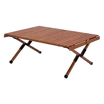 木製 ロールトップテーブル HangOut アペロ ウッド ローテーブル APR-H400 2カラ―(100cm×70cm×高さ40cm) 収納バッグ付 ロールテーブル ロールアップテーブル 分解 折りたたみ コンパクト 持ち運び アウトドア テーブル キャンプ ハングアウト