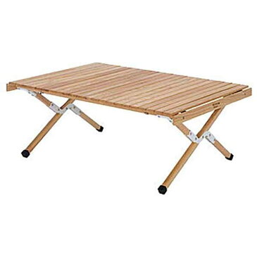 木製 ロールトップテーブル HangOut アペロ ウッド ローテーブル APR-H400 2カラ―(100cm×70cm×高さ40cm) 収納バッグ付 ロールテーブル ロールアップテーブル 分解 折りたたみ コンパクト 持ち運び アウトドア テーブル キャンプ ハングアウト