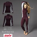 Swix 北欧人気ブランド スポーツインナー Race X Bodywear レディース 防寒 インナーシャツ 最強 アスリートモデル ボルドー 長袖 40826-94303 アスリート用 4方向ストレッチ 保温 汗発散 防寒インナー ベースレイヤー コンプレッションインナー ウェア スウィックス