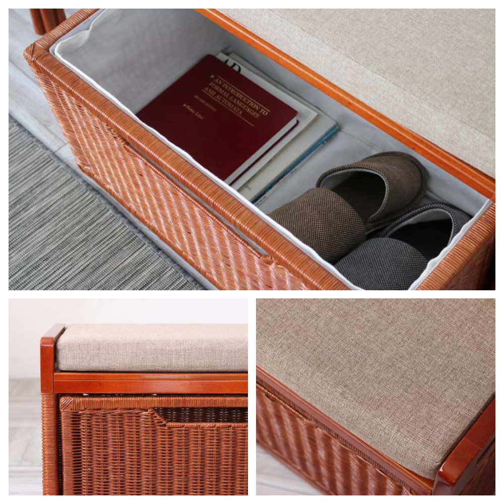 Rattan Furniture ラタン 収納ベンチ