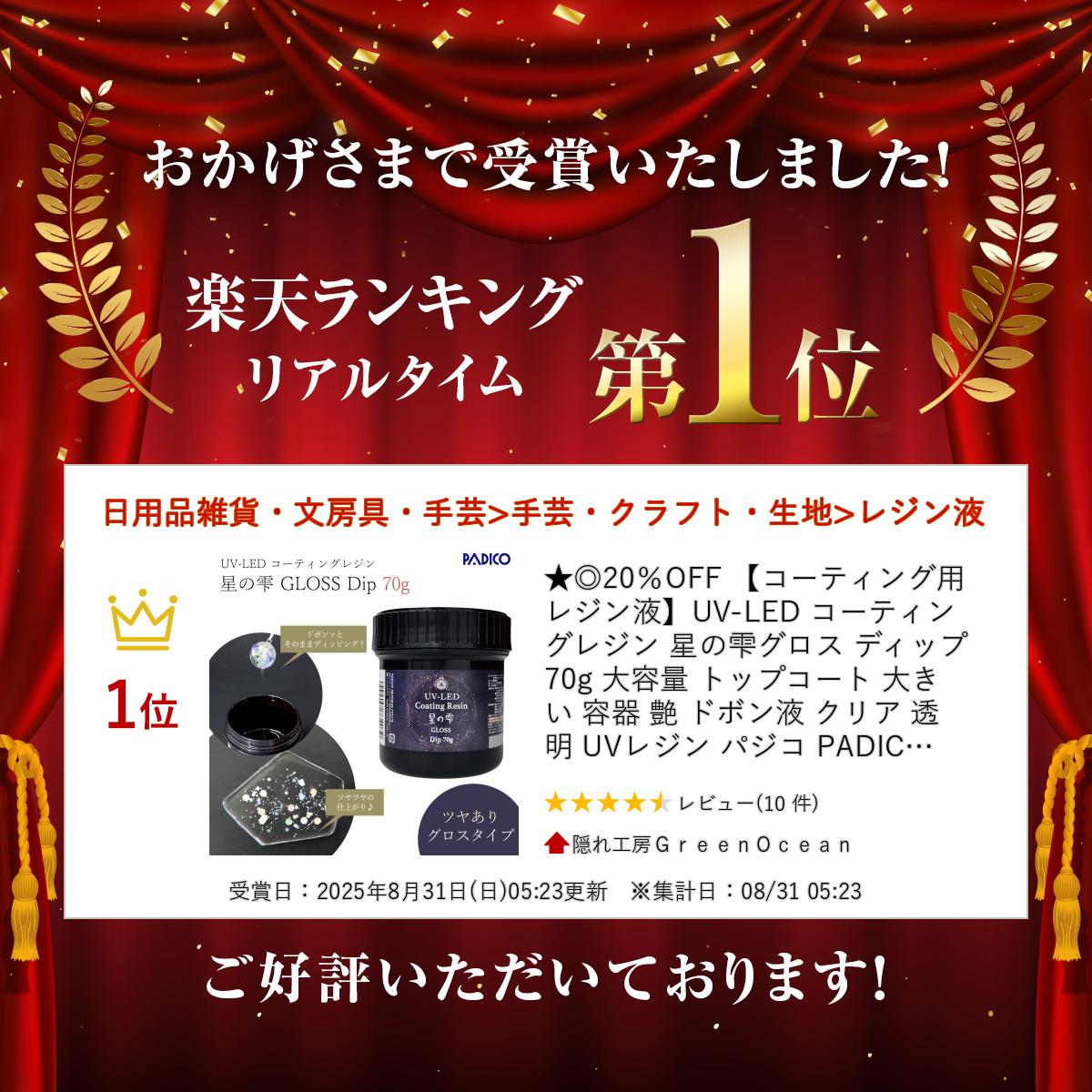 ★◎20％OFF 【コーティング用レジン液】UV-LED コーティングレジン 星の雫グロス デ...
