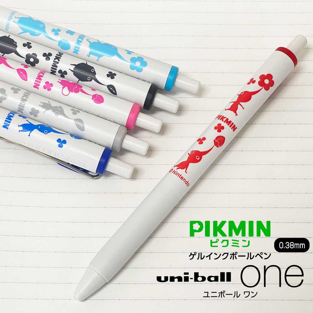 ピクミン ボールペン uni-ball one (0.38mm）選べる9色 ユニボールワン/雑貨/グッズ/かわいい/おしゃれ/筆記用具/文房具/ギフト/プレゼント/勉強/学校/PIKMIN/任天堂/エンスカイ