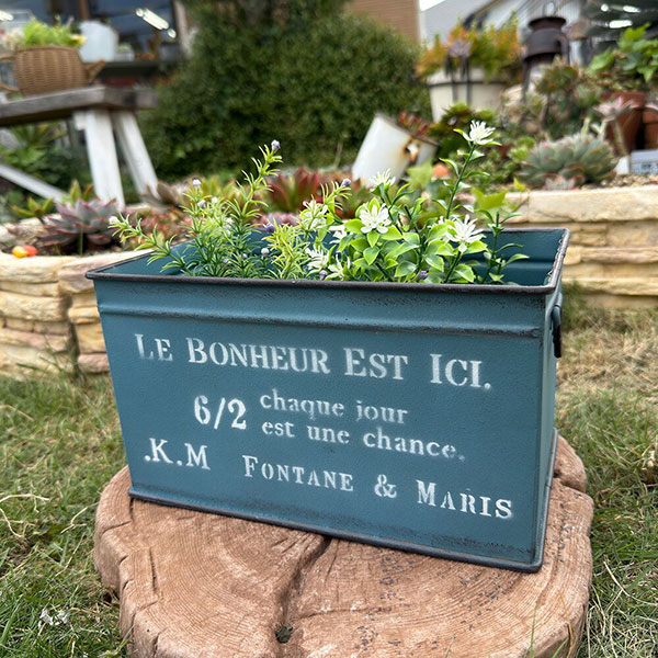 長方形のブリキプランターエストボッ...