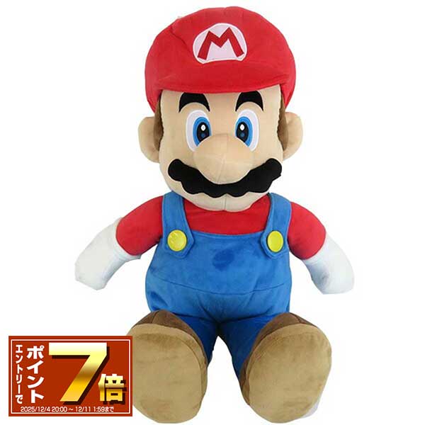 [エントリーでポイント 7倍 12/4 20時〜][10％OFFクーポン配布中]スーパーマリオ ぬいぐるみ マリオ(L) （67cm） [AC41] オールスターコレクション/おもちゃ/ゲーム/グッズ/雑貨/キャラクター/マリオカート/マリオメーカー/任天堂/ギフト/プレゼ