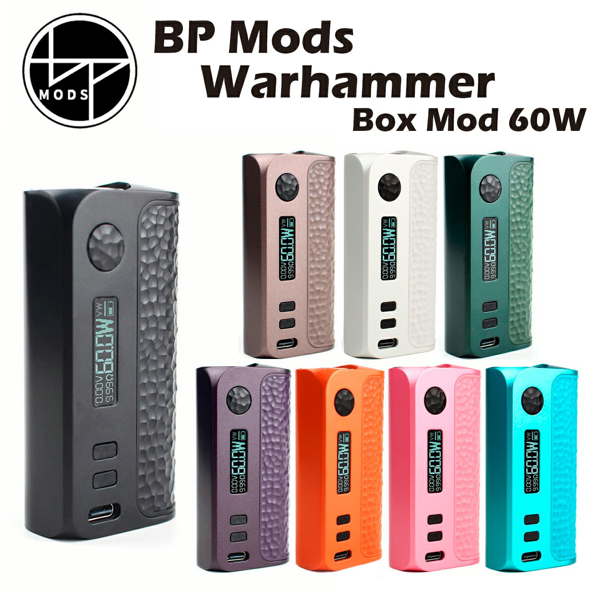 yz BP Mods Warhammer 60W MOD 1~18650 r[s[bY EH[n}[ VO {bNXbh dq΂ dq^oR xCv { Vape