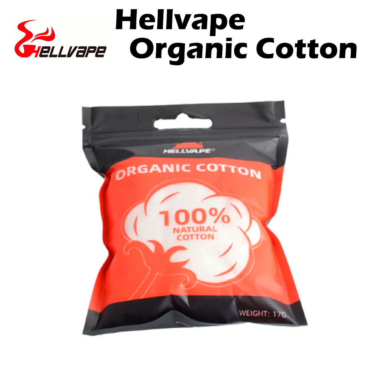 楽天Gravity Vape 楽天市場店【送料無料】 Hellvape Organic Cotton 17g 100％オーガニック コットン ヘルベイプ 電子タバコ 電子たばこ ベイプ ビルド リビルダブル アトマイザー ドリッパー rta rda rdta vape