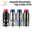 VapeflyとドイツのGerman 103チームが共同開発した高品位なリビルダブルタンクアトマイザーです。 特徴的な4本のステンレスワイヤーを使用したリキッド供給システムでコイルに効率的に供給を行います。 デュアルコイルデッキは簡単にビルドを行える形状となっています。 トップフィル構造でリキッド漏れのリスクを軽減しています。 大容量8mlタンクで長時間使用可能です。 ■ 高品質なドイツ製ステンレスワイヤー ■ 大容量8mlタンク ■ デュアルコイルデッキ ■ トップフィル構造 主な仕様 直径 25.2mm 高さ 65.5mm タンク容量 8ml 材質 ステンレススチール スレッド 510 ドリップチップ 810 付属品 Vapefly Brunhilde Top Coiler RTA ×1 交換用ガラスチューブ×1 510ドリップチップアダプター×1 0.35Ωプリビルドコイル×2 コットン×2 ビス×4 Oリング×9 アレンキー×1 ステンレスワイヤー×1 マニュアル（英語）