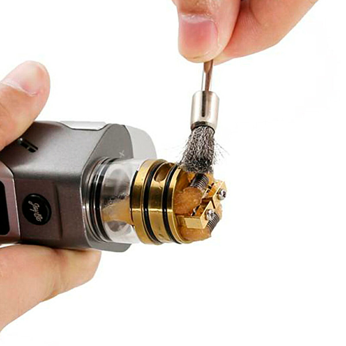 Gravity Vape 楽天市場店のCleaning Tool for RDA RDTA Coils ワイヤーブラシ アトマイザー クリーニングツール コイルビルド ワイヤー ツール リビルダブル 電子タバコ 電子たばこ vape ベイプ 自作｜アングル3